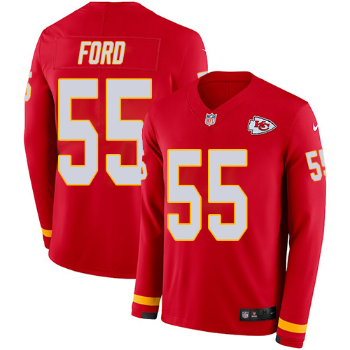 Nike Chiefs #55 Dee Ford Red Team Color Youth Stitched NFL Limited Therma Long Sleeve Jersey Nike Chiefs #55 Dee Ford Red Team Color Youth Stitched NFL Limited Therma Long Sleeve Jersey