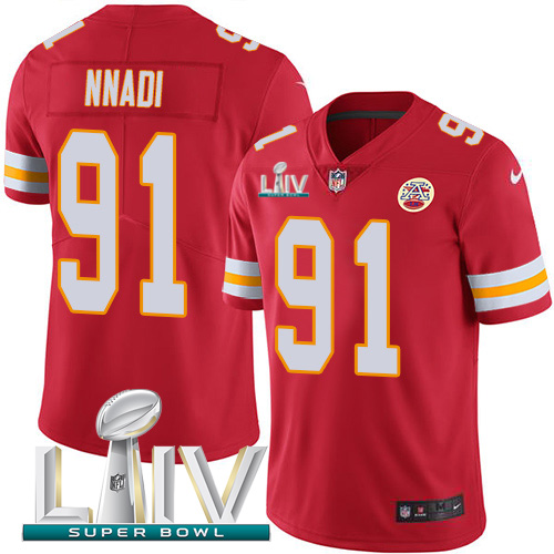Nike Chiefs #91 Derrick Nnadi Red Super Bowl LIV 2020 Team Color Youth Stitched NFL Vapor Untouchable Limited Jersey Nike Chiefs #91 Derrick Nnadi Red Super Bowl LIV 2020 Team Color Youth Stitched NFL Vapor Untouchable Limited Jersey