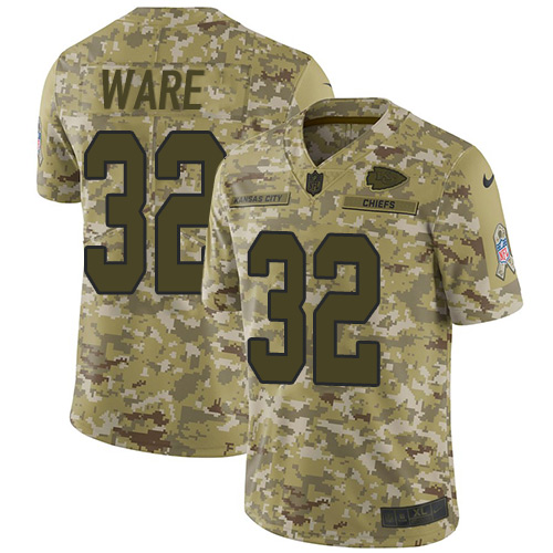 Nike Chiefs #32 Spencer Ware Camo Youth Stitched NFL Limited 2018 Salute to Service Jersey Nike Chiefs #32 Spencer Ware Camo Youth Stitched NFL Limited 2018 Salute to Service Jersey