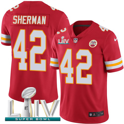 Nike Chiefs #42 Anthony Sherman Red Super Bowl LIV 2020 Team Color Youth Stitched NFL Vapor Untouchable Limited Jersey Nike Chiefs #42 Anthony Sherman Red Super Bowl LIV 2020 Team Color Youth Stitched NFL Vapor Untouchable Limited Jersey