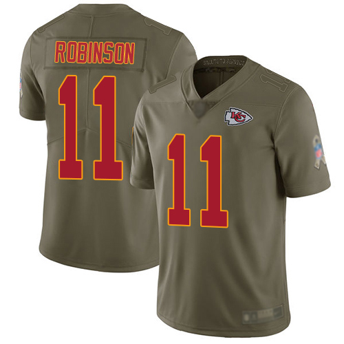 Nike Chiefs #11 Demarcus Robinson Olive Youth Stitched NFL Limited 2017 Salute to Service Jersey Nike Chiefs #11 Demarcus Robinson Olive Youth Stitched NFL Limited 2017 Salute to Service Jersey
