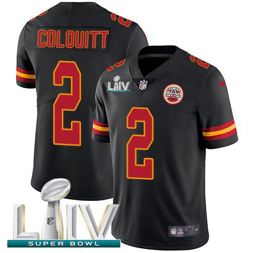 Nike Chiefs #2 Dustin Colquitt Black Super Bowl LIV 2020 Youth Stitched NFL Limited Rush Jersey Nike Chiefs #2 Dustin Colquitt Black Super Bowl LIV 2020 Youth Stitched NFL Limited Rush Jersey