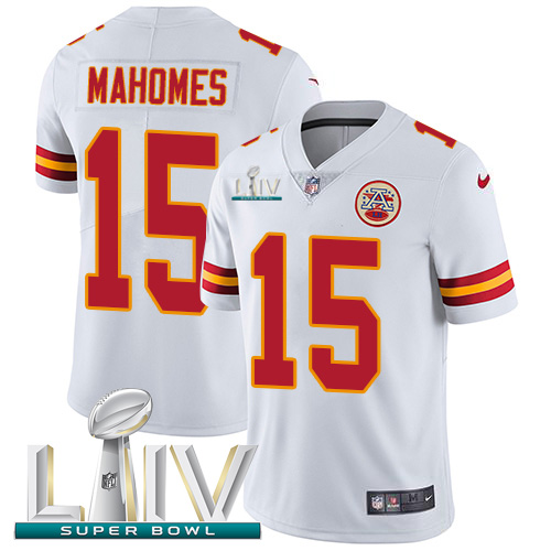 Nike Chiefs #15 Patrick Mahomes White Super Bowl LIV 2020 Youth Stitched NFL Vapor Untouchable Limited Jersey Nike Chiefs #15 Patrick Mahomes White Super Bowl LIV 2020 Youth Stitched NFL Vapor Untouchable Limited Jersey