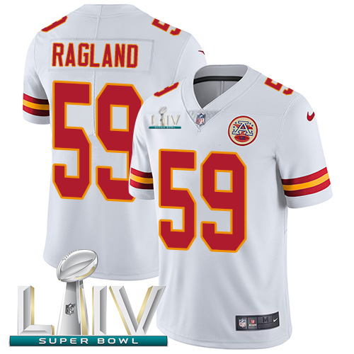 Nike Chiefs #59 Reggie Ragland White Super Bowl LIV 2020 Youth Stitched NFL Vapor Untouchable Limited Jersey Nike Chiefs #59 Reggie Ragland White Super Bowl LIV 2020 Youth Stitched NFL Vapor Untouchable Limited Jersey