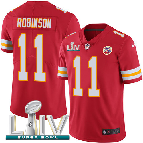 Nike Chiefs #11 Demarcus Robinson Red Super Bowl LIV 2020 Team Color Youth Stitched NFL Vapor Untouchable Limited Jersey Nike Chiefs #11 Demarcus Robinson Red Super Bowl LIV 2020 Team Color Youth Stitched NFL Vapor Untouchable Limited Jersey