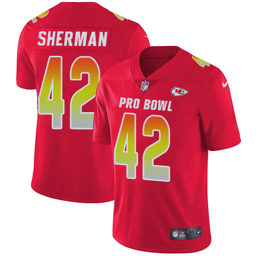 Nike Chiefs #42 Anthony Sherman Red Youth Stitched NFL Limited AFC 2019 Pro Bowl Jersey Nike Chiefs #42 Anthony Sherman Red Youth Stitched NFL Limited AFC 2019 Pro Bowl Jersey