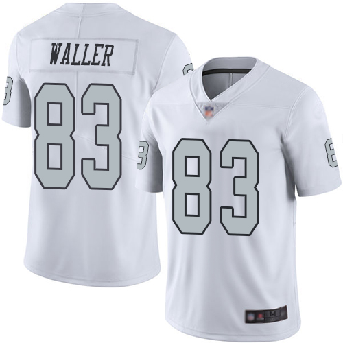 Nike Raiders #83 Darren Waller White Youth Stitched NFL Limited Rush Jersey Nike Raiders #83 Darren Waller White Youth Stitched NFL Limited Rush Jersey