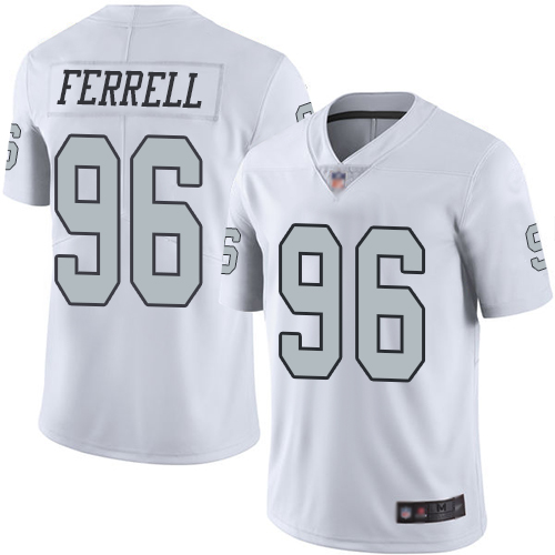 Nike Raiders #96 Clelin Ferrell White Youth Stitched NFL Limited Rush Jersey Nike Raiders #96 Clelin Ferrell White Youth Stitched NFL Limited Rush Jersey