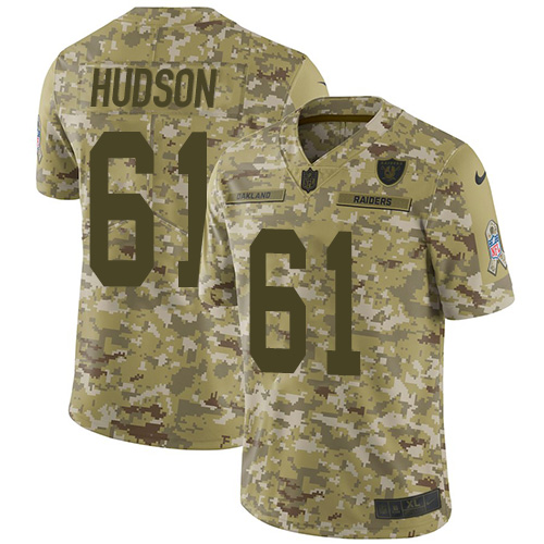 Nike Raiders #61 Rodney Hudson Camo Youth Stitched NFL Limited 2018 Salute to Service Jersey Nike Raiders #61 Rodney Hudson Camo Youth Stitched NFL Limited 2018 Salute to Service Jersey