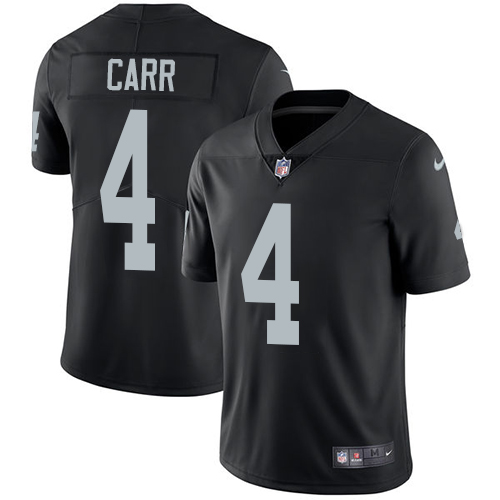 Nike Raiders #4 Derek Carr Black Team Color Youth Stitched NFL Vapor Untouchable Limited Jersey Nike Raiders #4 Derek Carr Black Team Color Youth Stitched NFL Vapor Untouchable Limited Jersey