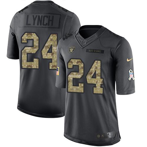 Nike Raiders #24 Marshawn Lynch Black Youth Stitched NFL Limited 2016 Salute to Service Jersey Nike Raiders #24 Marshawn Lynch Black Youth Stitched NFL Limited 2016 Salute to Service Jersey