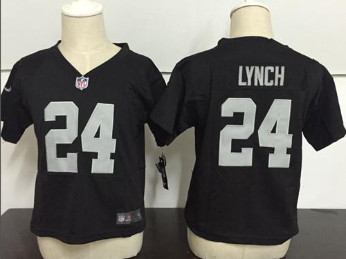 Toddler Nike Raiders #24 Marshawn Lynch Black Team Color Stitched NFL Elite Jersey Toddler Nike Raiders #24 Marshawn Lynch Black Team Color Stitched NFL Elite Jersey