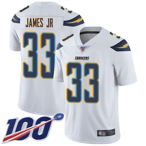 Nike Chargers #33 Derwin James Jr White Youth Stitched NFL 100th Season Vapor Limited Jersey Nike Chargers #33 Derwin James Jr White Youth Stitched NFL 100th Season Vapor Limited Jersey