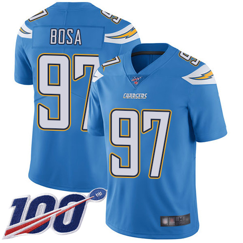 Nike Chargers #97 Joey Bosa Electric Blue Alternate Youth Stitched NFL 100th Season Vapor Limited Jersey Nike Chargers #97 Joey Bosa Electric Blue Alternate Youth Stitched NFL 100th Season Vapor Limited Jersey