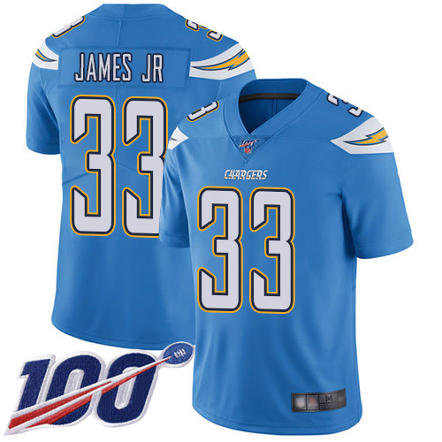 Nike Chargers #33 Derwin James Jr Electric Blue Alternate Youth Stitched NFL 100th Season Vapor Limited Jersey Nike Chargers #33 Derwin James Jr Electric Blue Alternate Youth Stitched NFL 100th Season Vapor Limited Jersey