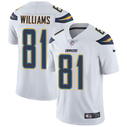 Nike Chargers #81 Mike Williams White Youth Stitched NFL Vapor Untouchable Limited Jersey Nike Chargers #81 Mike Williams White Youth Stitched NFL Vapor Untouchable Limited Jersey