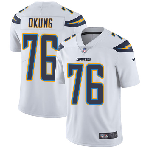Nike Chargers #76 Russell Okung White Youth Stitched NFL Vapor Untouchable Limited Jersey Nike Chargers #76 Russell Okung White Youth Stitched NFL Vapor Untouchable Limited Jersey