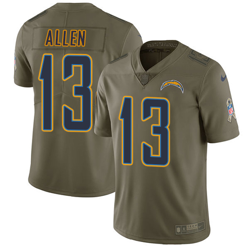 Nike Chargers #13 Keenan Allen Olive Youth Stitched NFL Limited 2017 Salute to Service Jersey Nike Chargers #13 Keenan Allen Olive Youth Stitched NFL Limited 2017 Salute to Service Jersey
