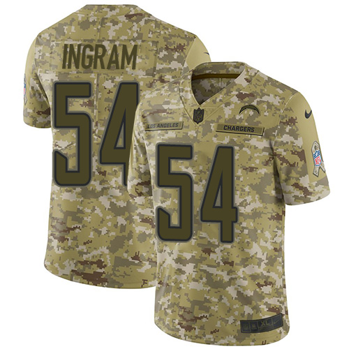 Nike Chargers #54 Melvin Ingram Camo Youth Stitched NFL Limited 2018 Salute to Service Jersey Nike Chargers #54 Melvin Ingram Camo Youth Stitched NFL Limited 2018 Salute to Service Jersey