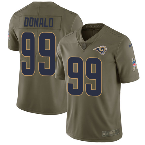 Nike Rams #99 Aaron Donald Olive Youth Stitched NFL Limited 2017 Salute to Service Jersey Nike Rams #99 Aaron Donald Olive Youth Stitched NFL Limited 2017 Salute to Service Jersey