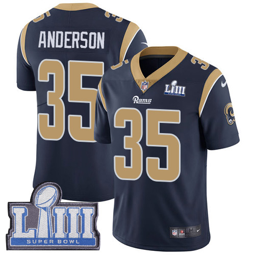 Nike Rams #35 C.J. Anderson Navy Blue Team Color Super Bowl LIII Bound Youth Stitched NFL Vapor Untouchable Limited Jersey Nike Rams #35 C.J. Anderson Navy Blue Team Color Super Bowl LIII Bound Youth Stitched NFL Vapor Untouchable Limited Jersey