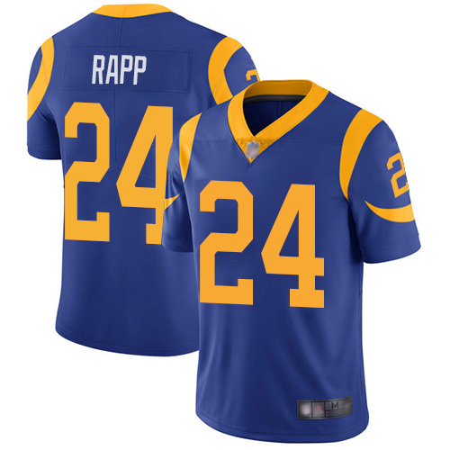 Nike Rams #24 Taylor Rapp Royal Blue Alternate Youth Stitched NFL Vapor Untouchable Limited Jersey Nike Rams #24 Taylor Rapp Royal Blue Alternate Youth Stitched NFL Vapor Untouchable Limited Jersey