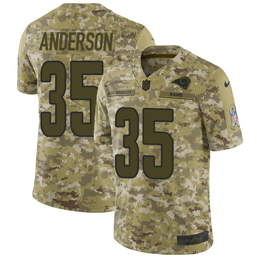 Nike Rams #35 C.J. Anderson Camo Youth Stitched NFL Limited 2018 Salute to Service Jersey Nike Rams #35 C.J. Anderson Camo Youth Stitched NFL Limited 2018 Salute to Service Jersey