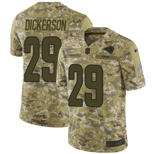 Nike Rams #29 Eric Dickerson Camo Youth Stitched NFL Limited 2018 Salute to Service Jersey Nike Rams #29 Eric Dickerson Camo Youth Stitched NFL Limited 2018 Salute to Service Jersey