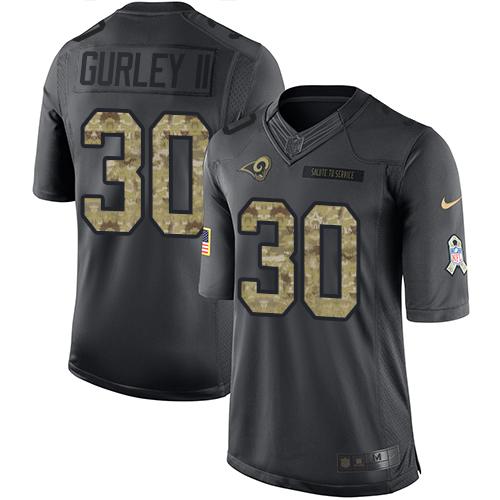 Nike Rams #30 Todd Gurley II Black Youth Stitched NFL Limited 2016 Salute to Service Jersey Nike Rams #30 Todd Gurley II Black Youth Stitched NFL Limited 2016 Salute to Service Jersey