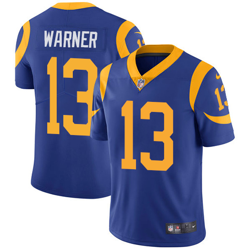Nike Rams #13 Kurt Warner Royal Blue Alternate Youth Stitched NFL Vapor Untouchable Limited Jersey Nike Rams #13 Kurt Warner Royal Blue Alternate Youth Stitched NFL Vapor Untouchable Limited Jersey