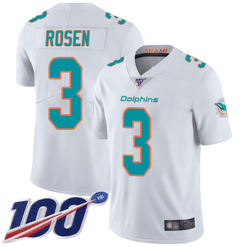 Nike Dolphins #3 Josh Rosen White Youth Stitched NFL 100th Season Vapor Limited Jersey Nike Dolphins #3 Josh Rosen White Youth Stitched NFL 100th Season Vapor Limited Jersey