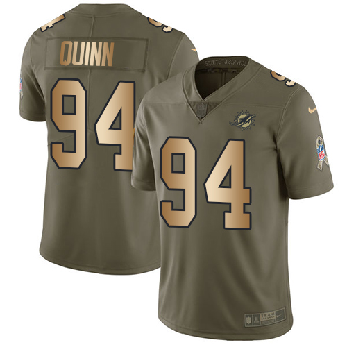 Nike Dolphins #94 Robert Quinn Olive/Gold Youth Stitched NFL Limited 2017 Salute to Service Jersey Nike Dolphins #94 Robert Quinn Olive/Gold Youth Stitched NFL Limited 2017 Salute to Service Jersey