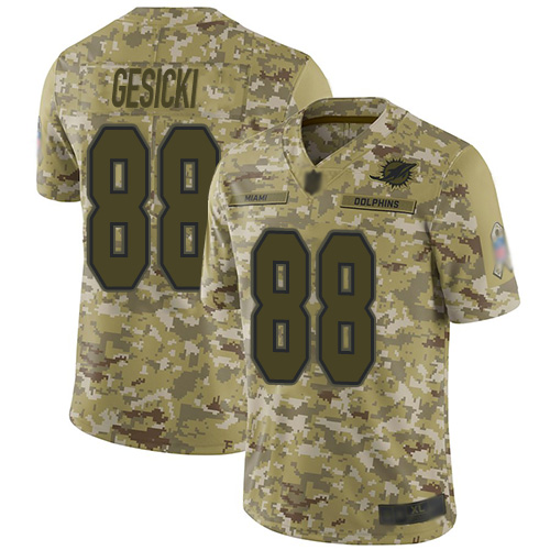 Nike Dolphins #88 Mike Gesicki Camo Youth Stitched NFL Limited 2018 Salute to Service Jersey Nike Dolphins #88 Mike Gesicki Camo Youth Stitched NFL Limited 2018 Salute to Service Jersey