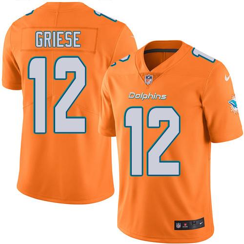 Nike Dolphins #12 Bob Griese Orange Youth Stitched NFL Limited Rush Jersey Nike Dolphins #12 Bob Griese Orange Youth Stitched NFL Limited Rush Jersey