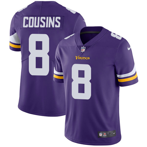 Nike Vikings #8 Kirk Cousins Purple Team Color Youth Stitched NFL Vapor Untouchable Limited Jersey Nike Vikings #8 Kirk Cousins Purple Team Color Youth Stitched NFL Vapor Untouchable Limited Jersey