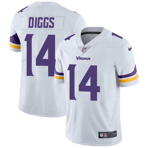 Nike Vikings #14 Stefon Diggs White Youth Stitched NFL Vapor Untouchable Limited Jersey Nike Vikings #14 Stefon Diggs White Youth Stitched NFL Vapor Untouchable Limited Jersey