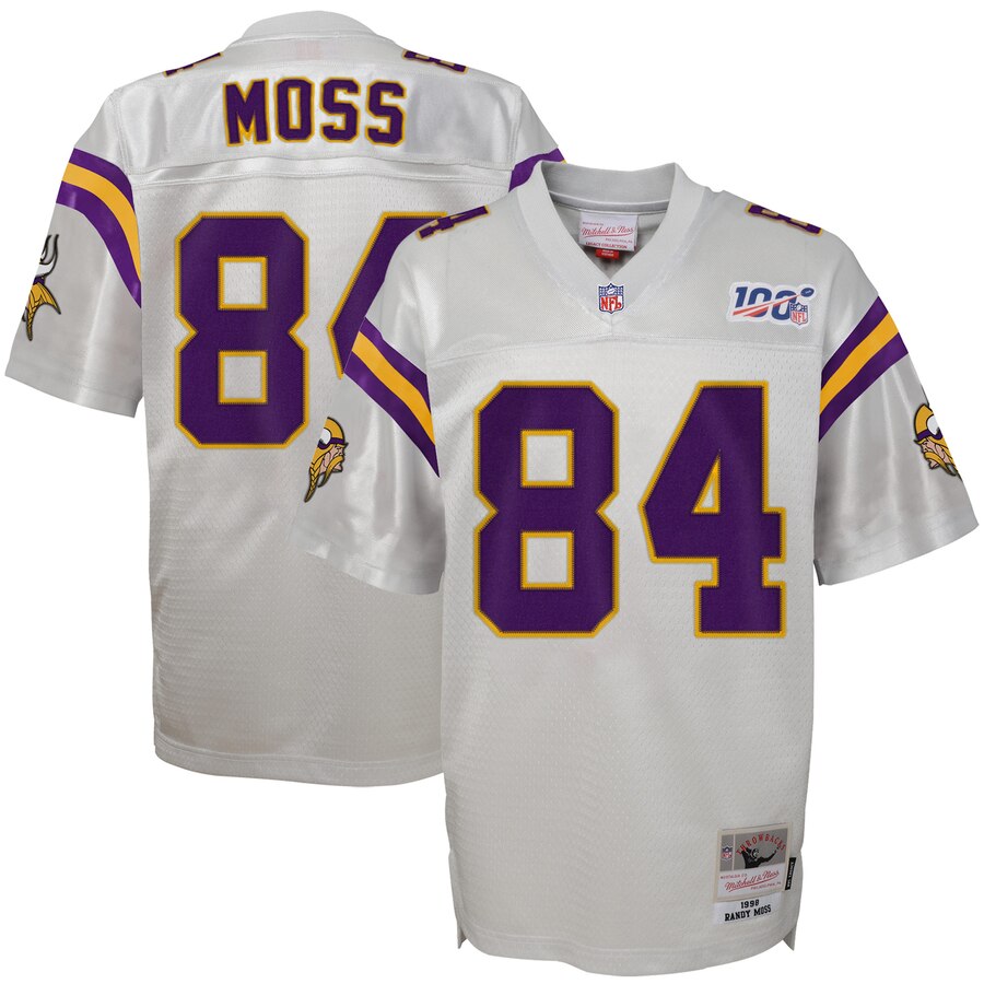 Youth Minnesota Vikings #84 Randy Moss Mitchell & Ness Platinum NFL 100 Retired Player Legacy Jersey Youth Minnesota Vikings #84 Randy Moss Mitchell & Ness Platinum NFL 100 Retired Player Legacy Jersey