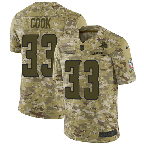 Nike Vikings #33 Dalvin Cook Camo Youth Stitched NFL Limited 2018 Salute to Service Jersey Nike Vikings #33 Dalvin Cook Camo Youth Stitched NFL Limited 2018 Salute to Service Jersey