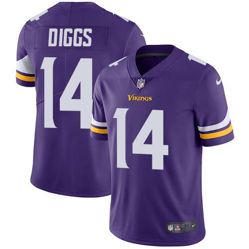 Nike Vikings #14 Stefon Diggs Purple Team Color Youth Stitched NFL Vapor Untouchable Limited Jersey Nike Vikings #14 Stefon Diggs Purple Team Color Youth Stitched NFL Vapor Untouchable Limited Jersey