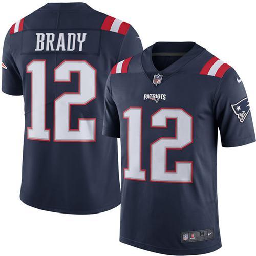 Nike Patriots #12 Tom Brady Navy Blue Youth Stitched NFL Limited Rush Jersey Nike Patriots #12 Tom Brady Navy Blue Youth Stitched NFL Limited Rush Jersey