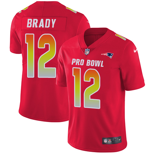 Nike Patriots #12 Tom Brady Red Youth Stitched NFL Limited AFC 2018 Pro Bowl Jersey Nike Patriots #12 Tom Brady Red Youth Stitched NFL Limited AFC 2018 Pro Bowl Jersey