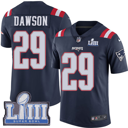 Nike Patriots #29 Duke Dawson Navy Blue Super Bowl LIII Bound Youth Stitched NFL Limited Rush Jersey Nike Patriots #29 Duke Dawson Navy Blue Super Bowl LIII Bound Youth Stitched NFL Limited Rush Jersey