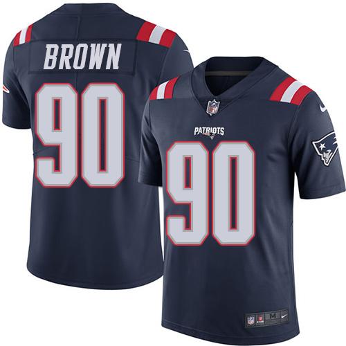 Nike Patriots #90 Malcom Brown Navy Blue Youth Stitched NFL Limited Rush Jersey Nike Patriots #90 Malcom Brown Navy Blue Youth Stitched NFL Limited Rush Jersey