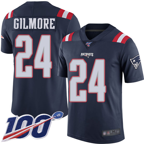 Nike Patriots #24 Stephon Gilmore Navy Blue Youth Stitched NFL Limited Rush 100th Season Jersey Nike Patriots #24 Stephon Gilmore Navy Blue Youth Stitched NFL Limited Rush 100th Season Jersey