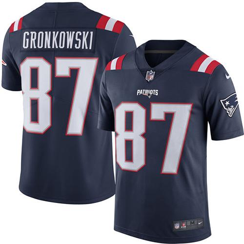 Nike Patriots #87 Rob Gronkowski Navy Blue Youth Stitched NFL Limited Rush Jersey Nike Patriots #87 Rob Gronkowski Navy Blue Youth Stitched NFL Limited Rush Jersey