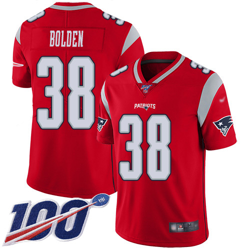 Nike Patriots #38 Brandon Bolden Red Youth Stitched NFL Limited Inverted Legend 100th Season Jersey Nike Patriots #38 Brandon Bolden Red Youth Stitched NFL Limited Inverted Legend 100th Season Jersey