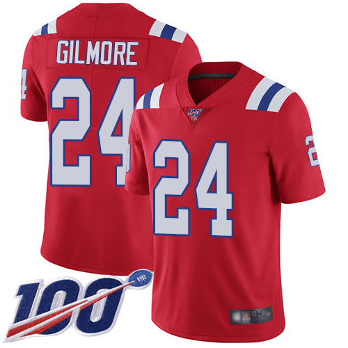 Nike Patriots #24 Stephon Gilmore Red Alternate Youth Stitched NFL 100th Season Vapor Limited Jersey Nike Patriots #24 Stephon Gilmore Red Alternate Youth Stitched NFL 100th Season Vapor Limited Jersey