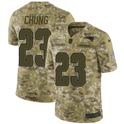 Nike Patriots #23 Patrick Chung Camo Youth Stitched NFL Limited 2018 Salute to Service Jersey Nike Patriots #23 Patrick Chung Camo Youth Stitched NFL Limited 2018 Salute to Service Jersey