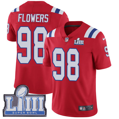 Nike Patriots #98 Trey Flowers Red Alternate Super Bowl LIII Bound Youth Stitched NFL Vapor Untouchable Limited Jersey Nike Patriots #98 Trey Flowers Red Alternate Super Bowl LIII Bound Youth Stitched NFL Vapor Untouchable Limited Jersey
