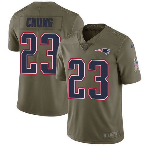 Nike Patriots #23 Patrick Chung Olive Youth Stitched NFL Limited 2017 Salute to Service Jersey Nike Patriots #23 Patrick Chung Olive Youth Stitched NFL Limited 2017 Salute to Service Jersey
